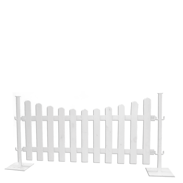 Holzzaun, 200cm inkl. Metallständer