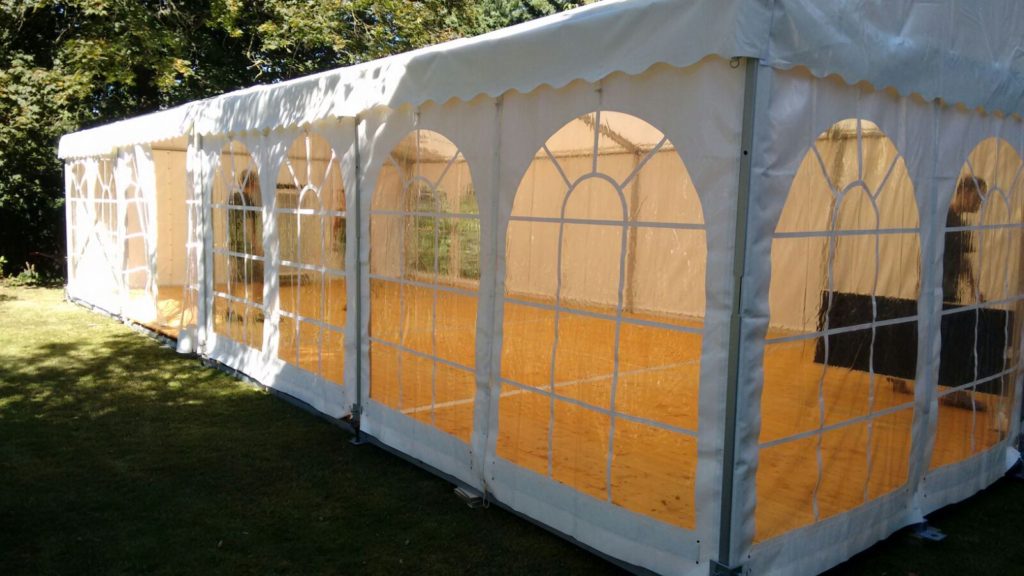 Festzelt 6m x 3m mit Fußboden (inkl. Auf und Abbau) Expovent Halle
